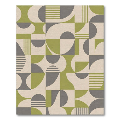 Green Geometric Area Rug