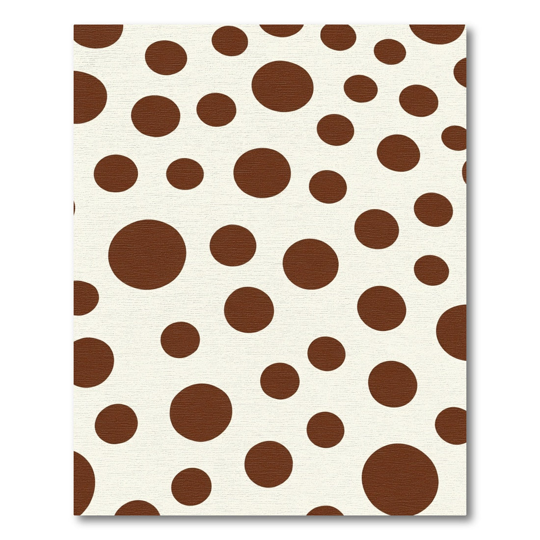 Brown Circles Cream Background Rug