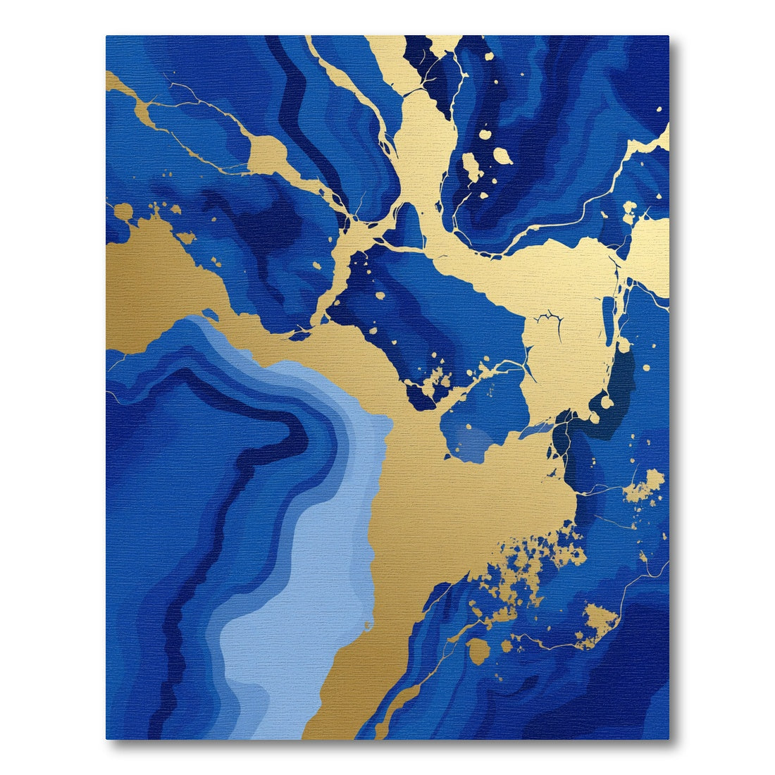 Deep Blue Gold Agate Vein Rug