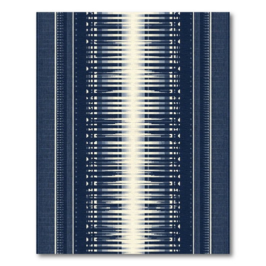 Bold Indigo Gradient Stripe Rug