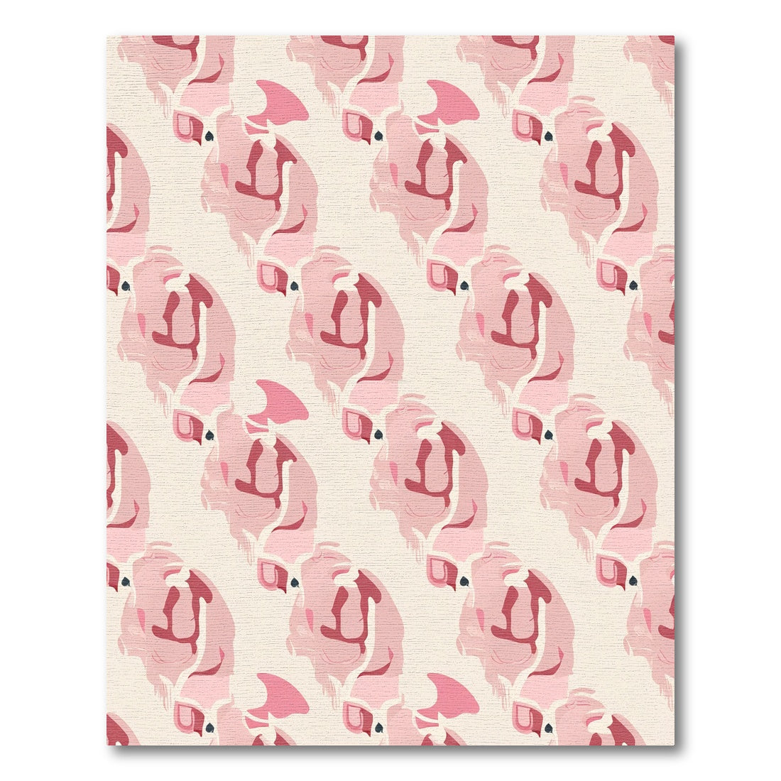 Pink Contemporary Abstract Blooms Rug