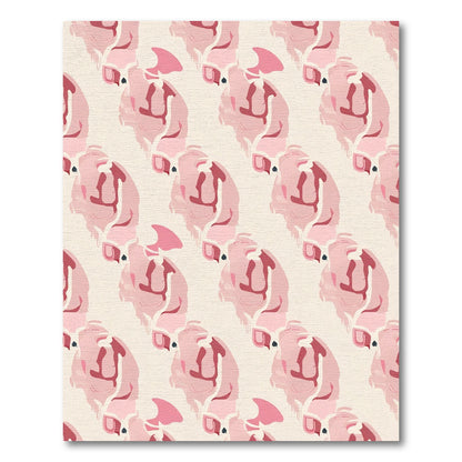 Pink Contemporary Abstract Blooms Rug