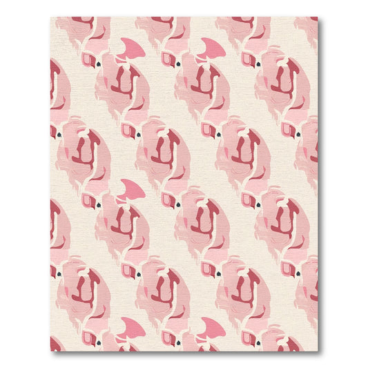 Pink Contemporary Abstract Blooms Rug