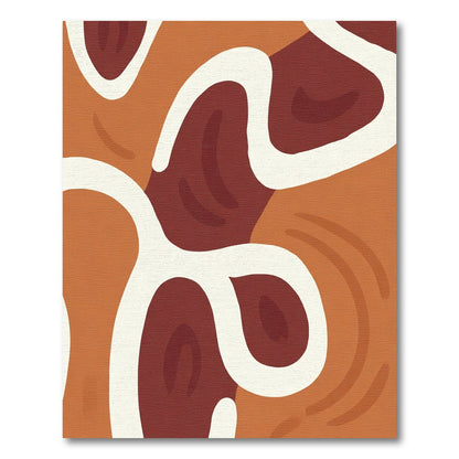Abstract Earthy Organic Forms Rug