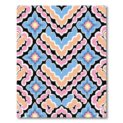 Pastel Floral Medallion Repeat Rug