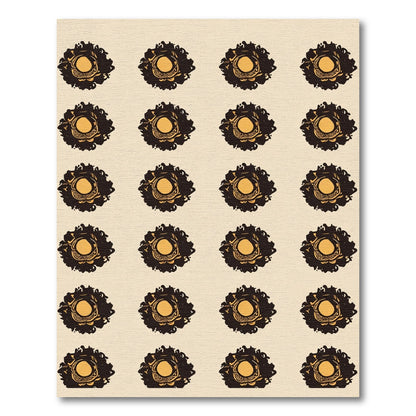 Marigold Black Sunburst medallion Rug