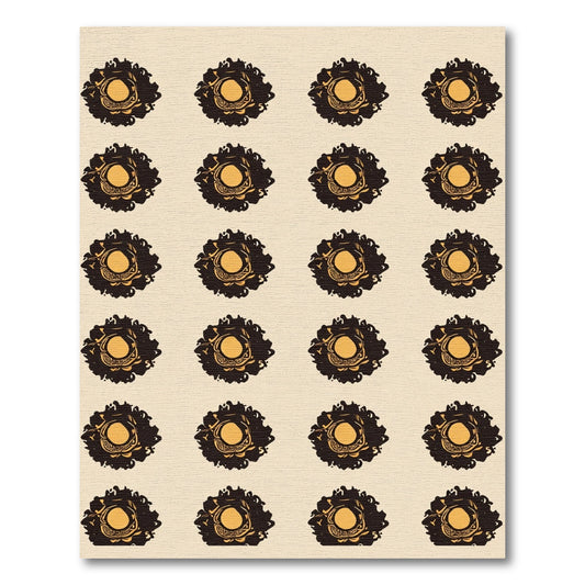 Marigold Black Sunburst medallion Rug