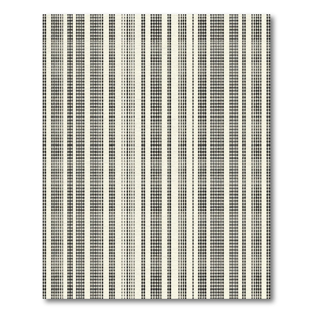 Monochrome Vertical Striped Pixel Rug