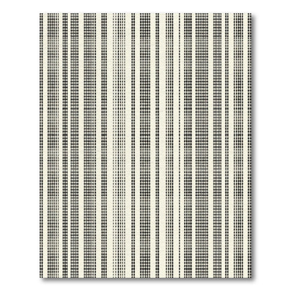 Monochrome Vertical Striped Pixel Rug