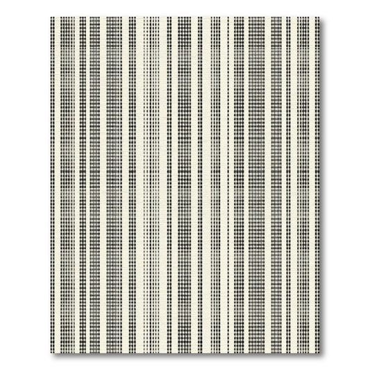 Monochrome Vertical Striped Pixel Rug