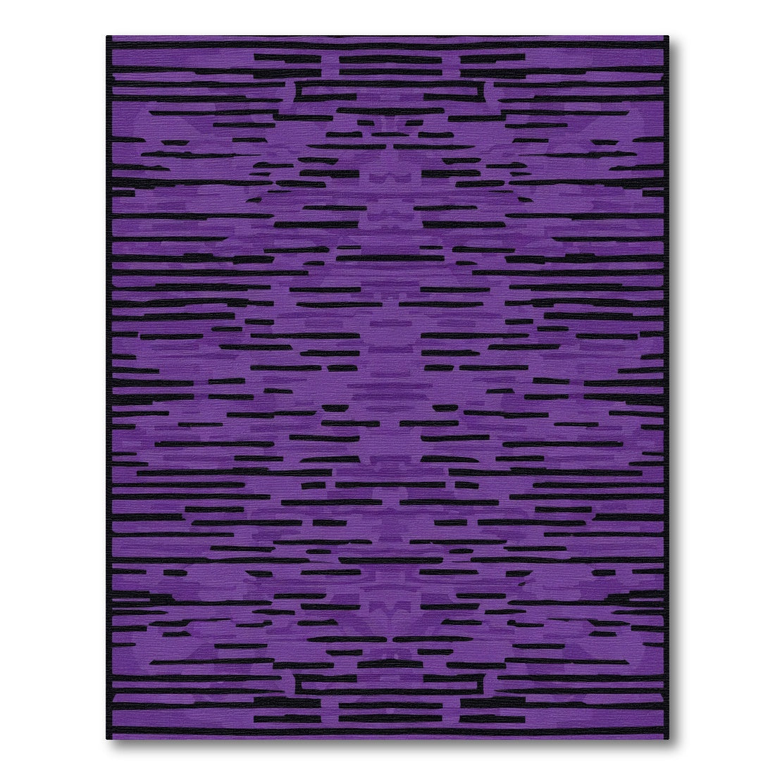 Dark Amethyst Horizontal Stripe Texture Rug