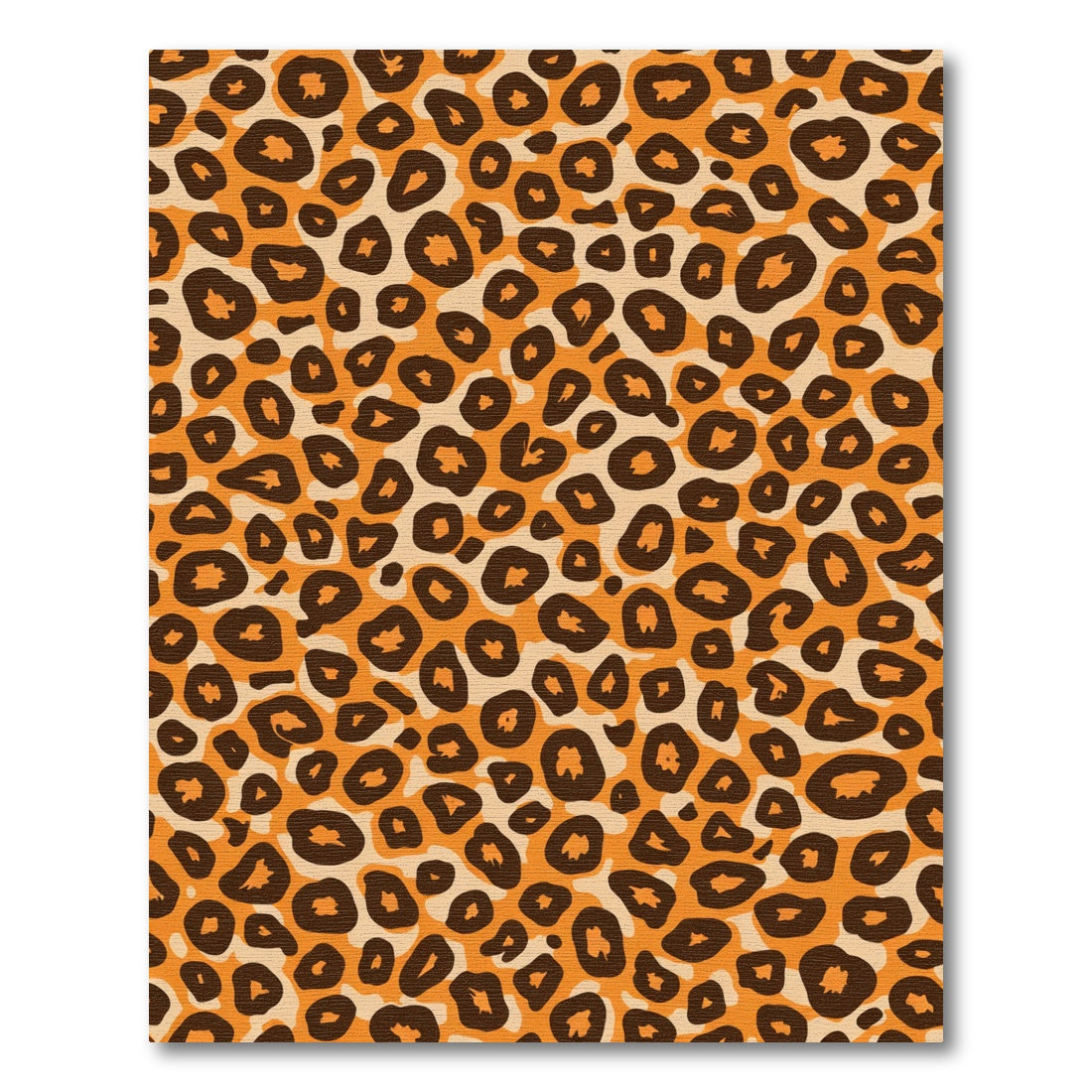 Brown Orange Spotted Animal Print Rug