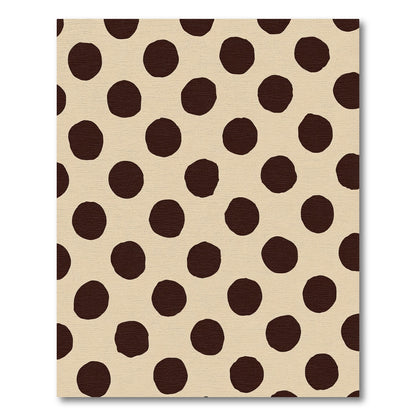 Dark Brown Polka Dot Cream Rug