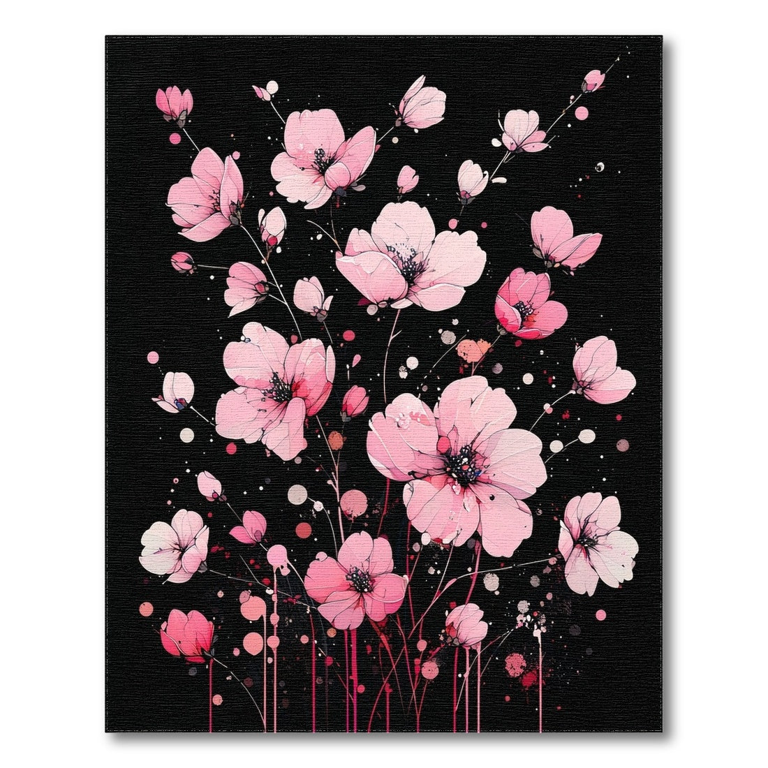 Pink Floral Vintage Washable No. 21 Area Rug