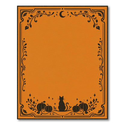 Orange Cat Pumpkin Washable Area Rug