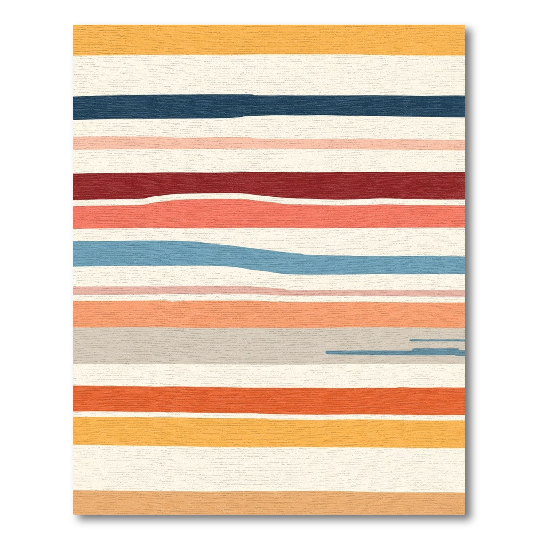 Warm Earthy Tone Abstract Stripe Rug