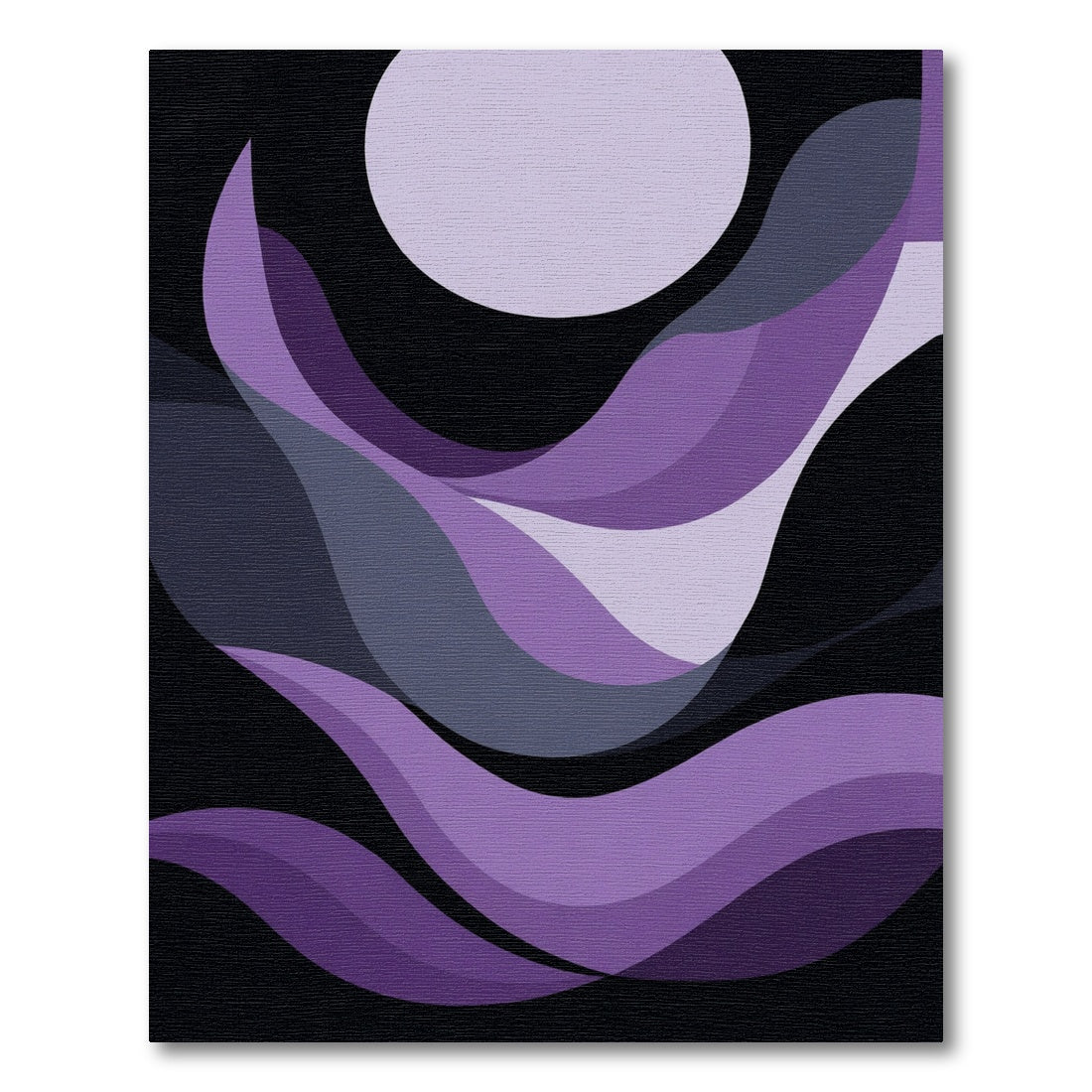 Amethyst Swirls Abstract Circle Rug