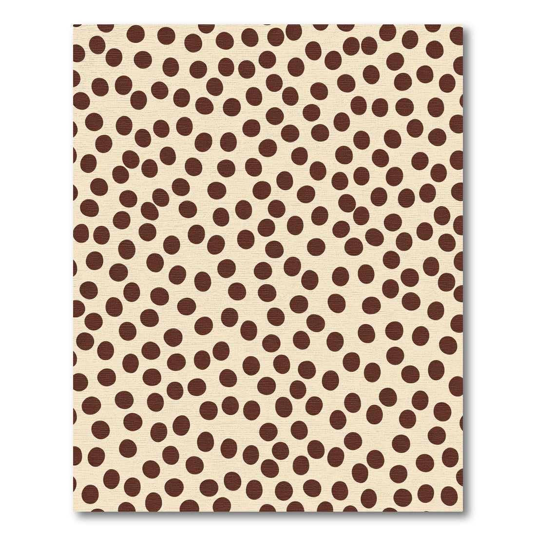 Cream Brown Scattered Polka Dots Rug