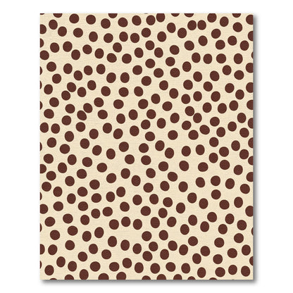 Cream Brown Scattered Polka Dots Rug