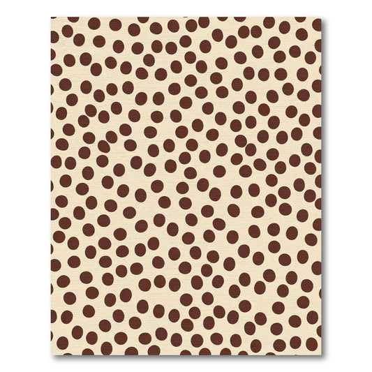 Cream Brown Scattered Polka Dots Rug