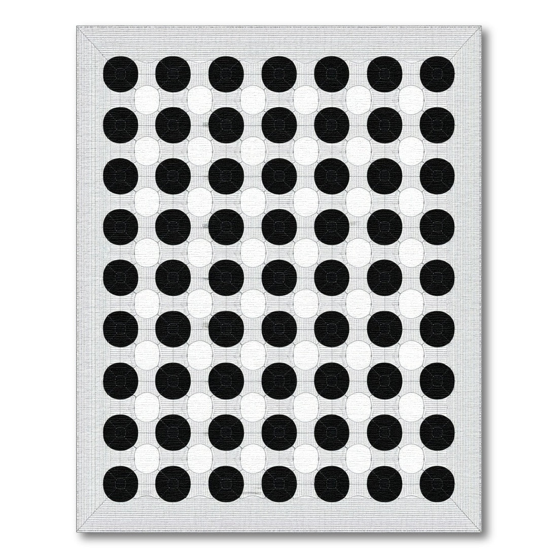 Geometric Modern Circle Black White Geometric Circle Area Rug
