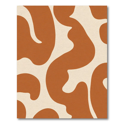 Terracotta Cream Organic Swirl Rug