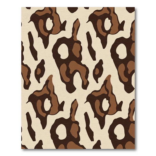 Rich Brown Spotted Abstract Shapes Rug
