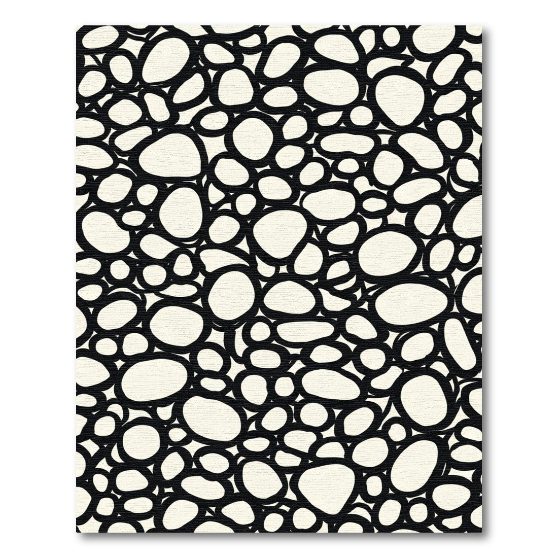 Monochromatic Pebble Cluster Organic Shape Rug