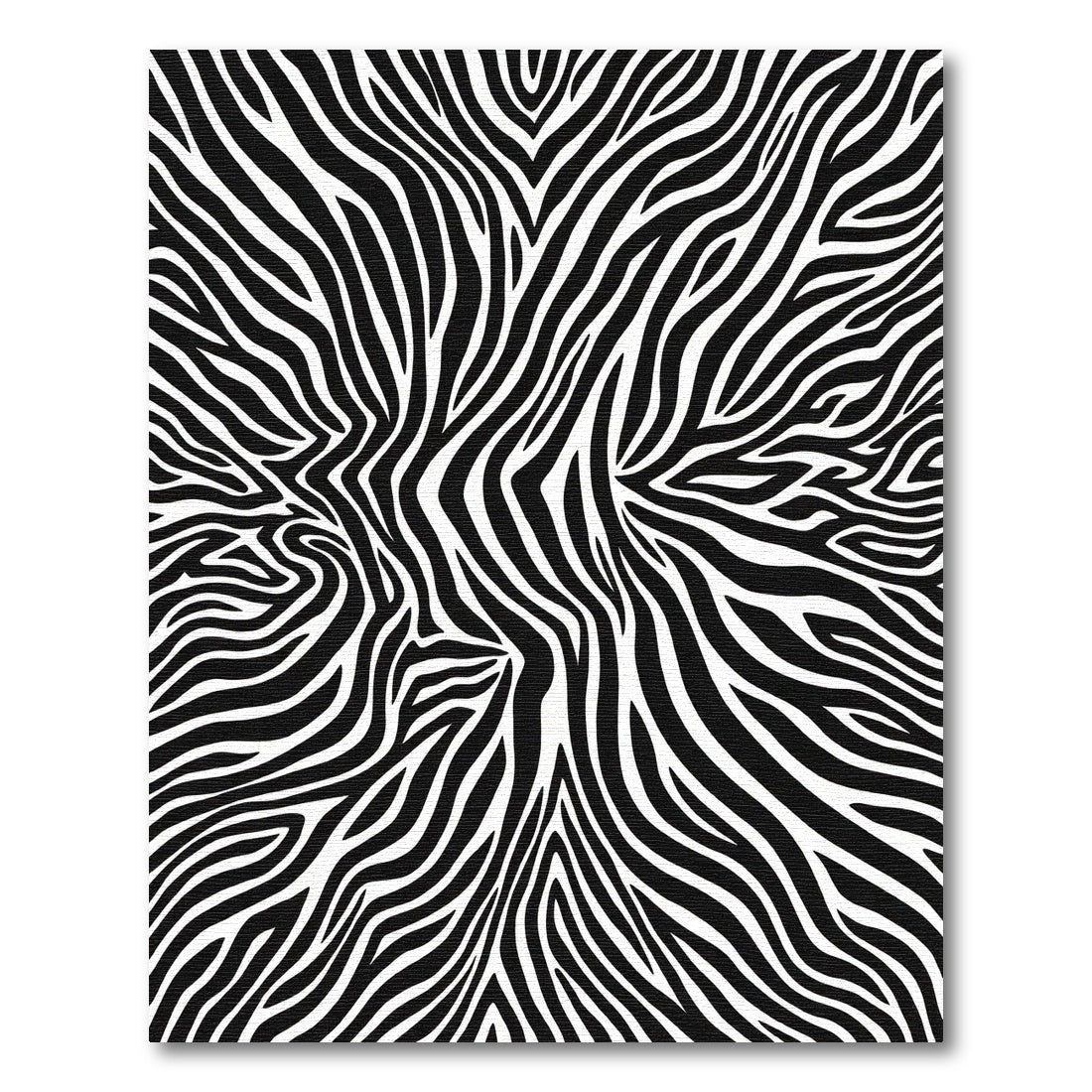 Classic Black White Zebra Stripes Rug