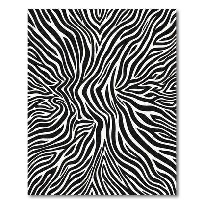 Classic Black White Zebra Stripes Rug