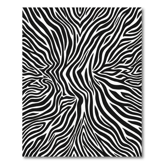 Classic Black White Zebra Stripes Rug