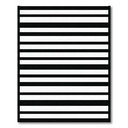 Bold Black and White Stripe Area Rug