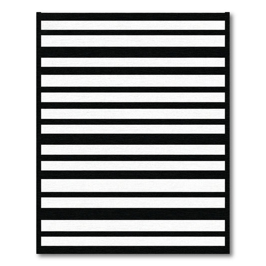 Bold Black and White Stripe Area Rug