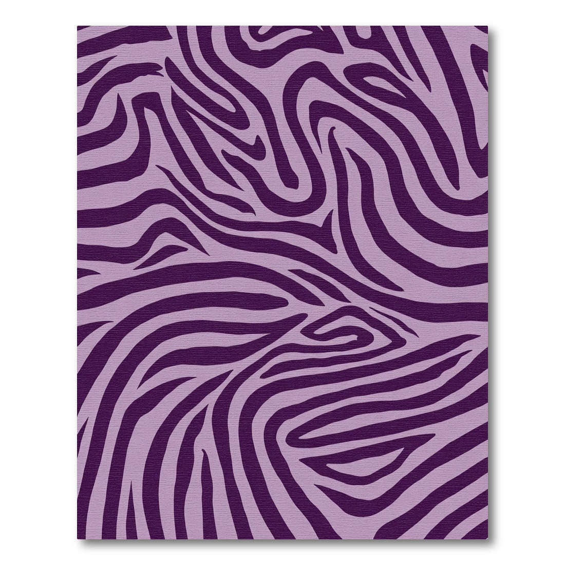 Purple Zebra Stripe Organic Sweep Rug
