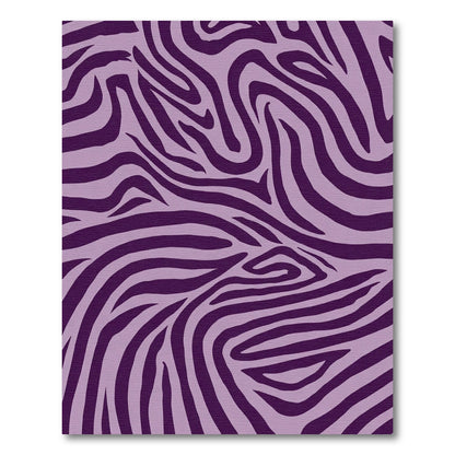 Purple Zebra Stripe Organic Sweep Rug