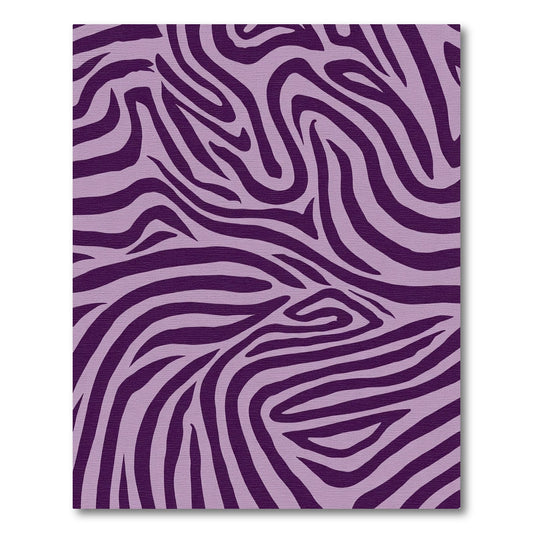 Purple Zebra Stripe Organic Sweep Rug