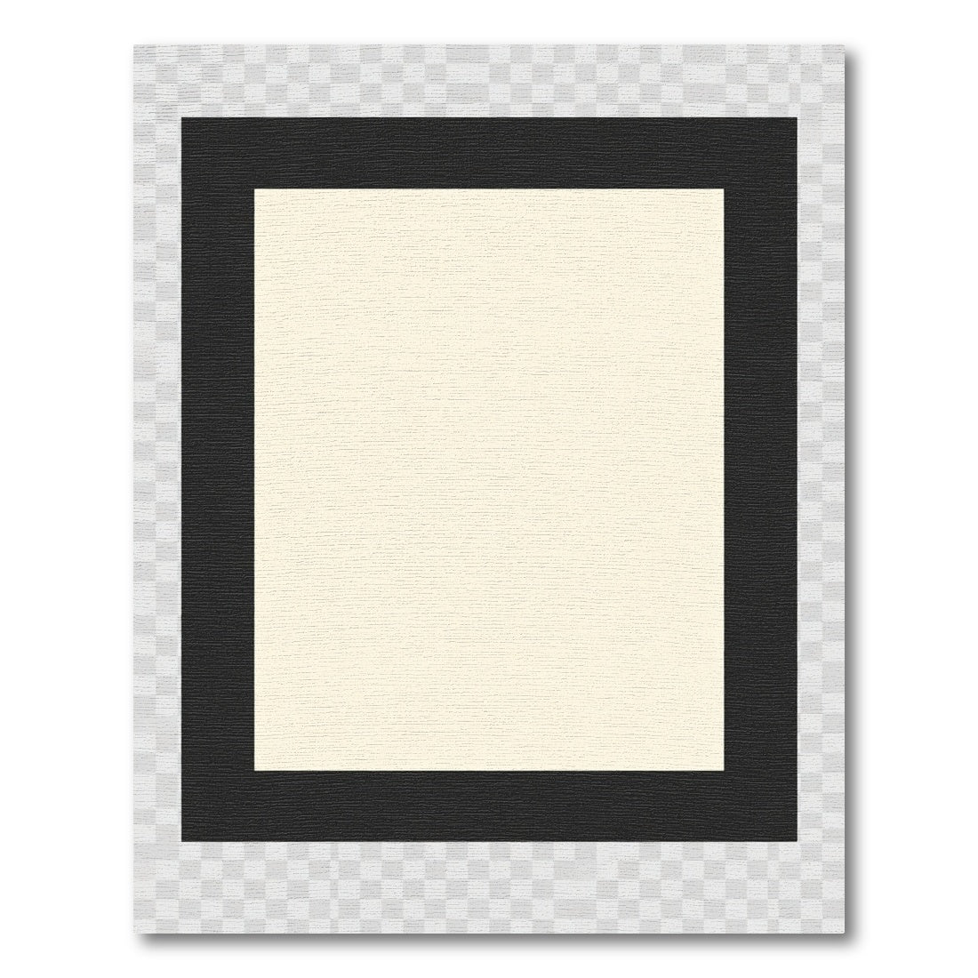 Classic Black Ivory Border Rug