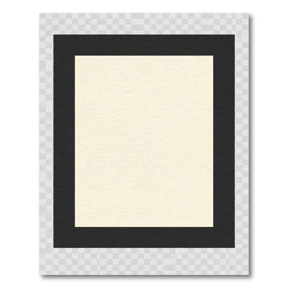 Classic Black Ivory Border Rug
