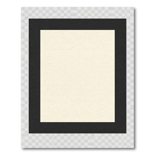 Classic Black Ivory Border Rug