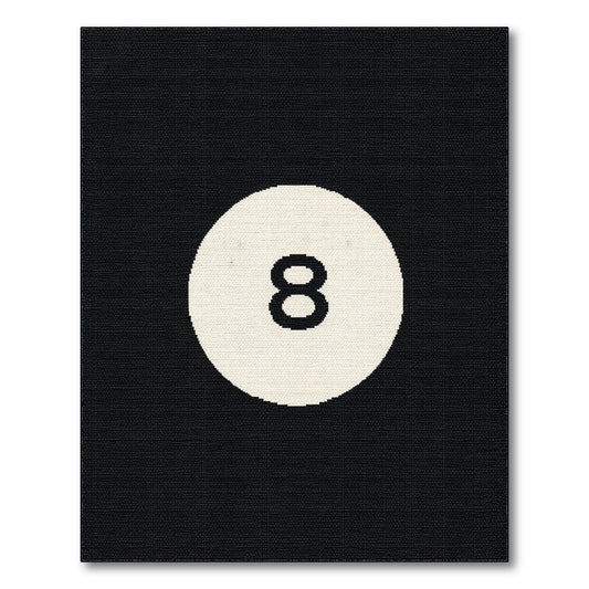 8-Ball Black and White Area Rug