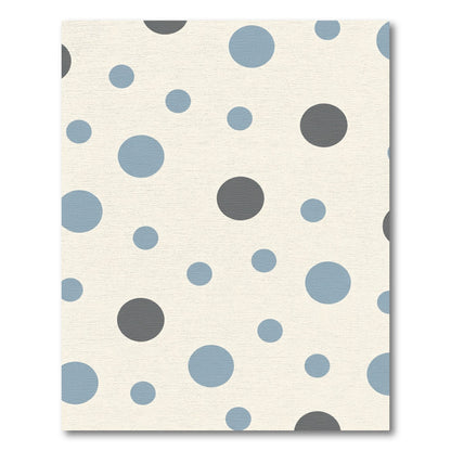 Gray Blue Polka Dot Scatter Rug