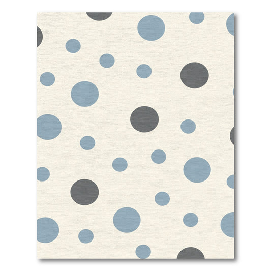 Gray Blue Polka Dot Scatter Rug