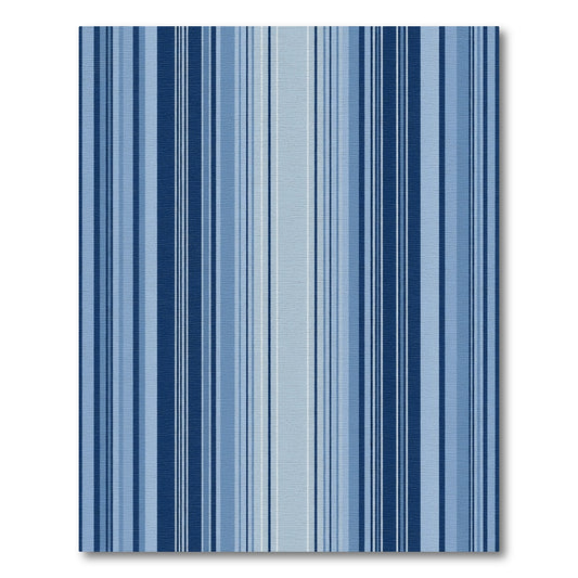 Deep Blue Tonal Stripes Rug