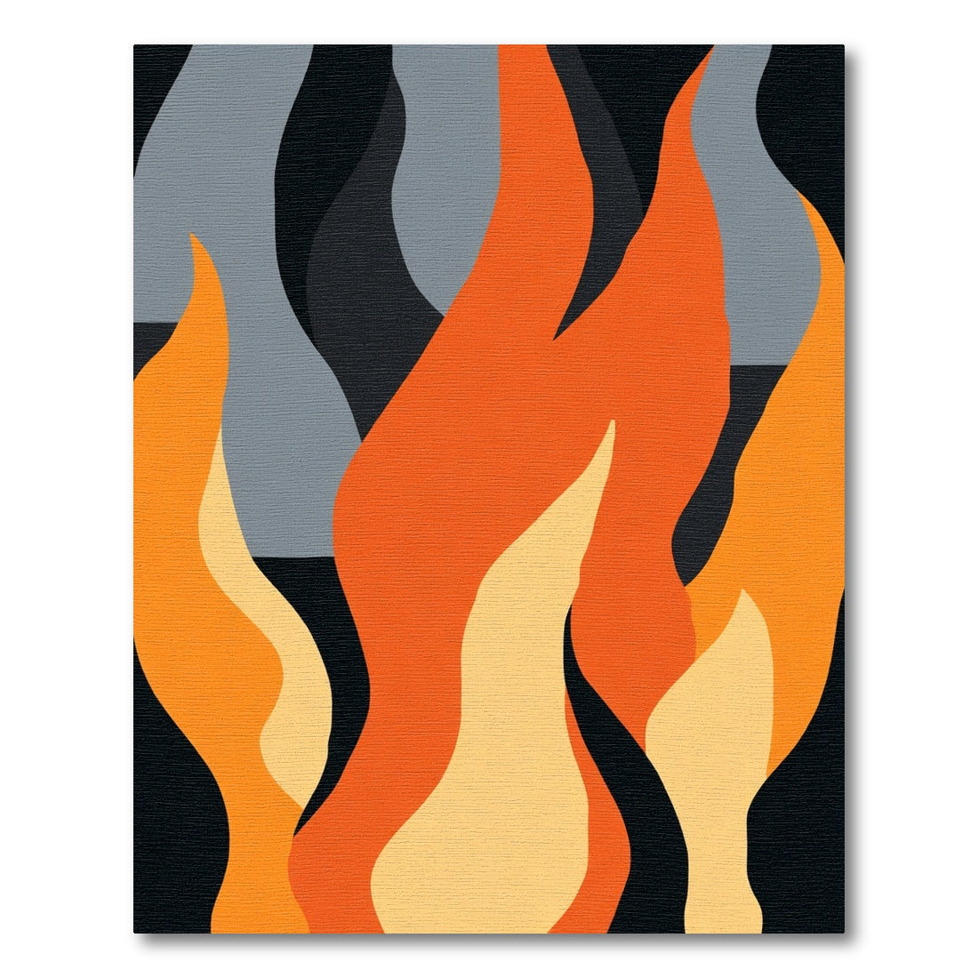 Fiery Orange Abstract Heat Swirls Rug