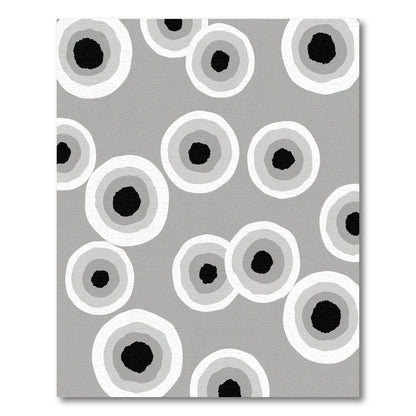 Monochrome Concentric Circles Rug