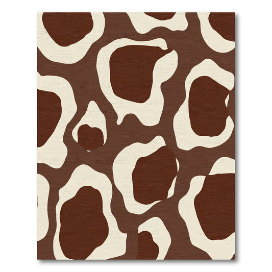 Brown Cream Animal Spot Rug