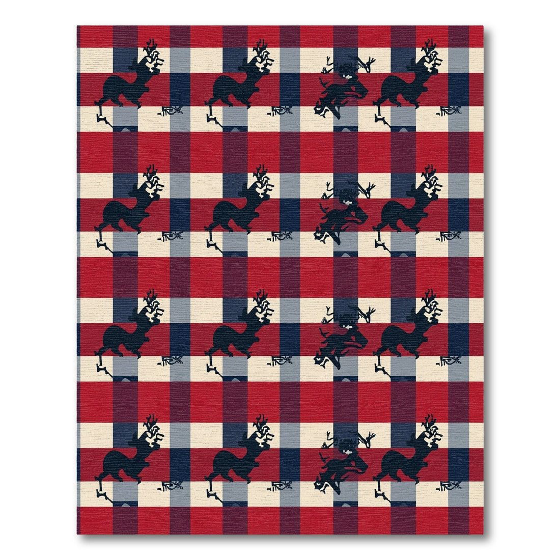 Rustic Red Buffalo Check Deer Rug