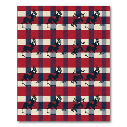 Rustic Red Buffalo Check Deer Rug