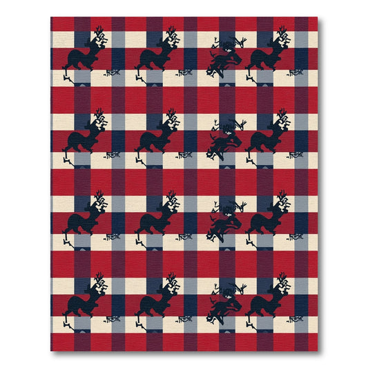 Rustic Red Buffalo Check Deer Rug