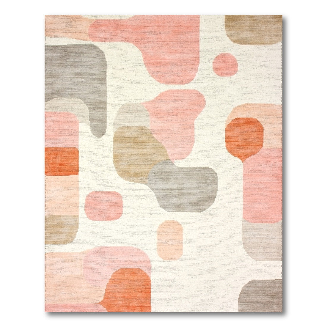 Pink Organic Abstract Area Rug